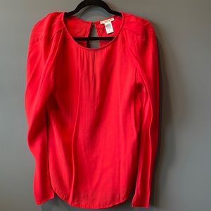 Red boutique dress top with puff shoulders.  Adorable!
